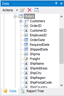 Orders data source with relations Orders data source with relations